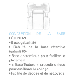 Brackets autoligaturants GENIUS CRYSTAL U 5-5 L 3-3 Hks 3 5