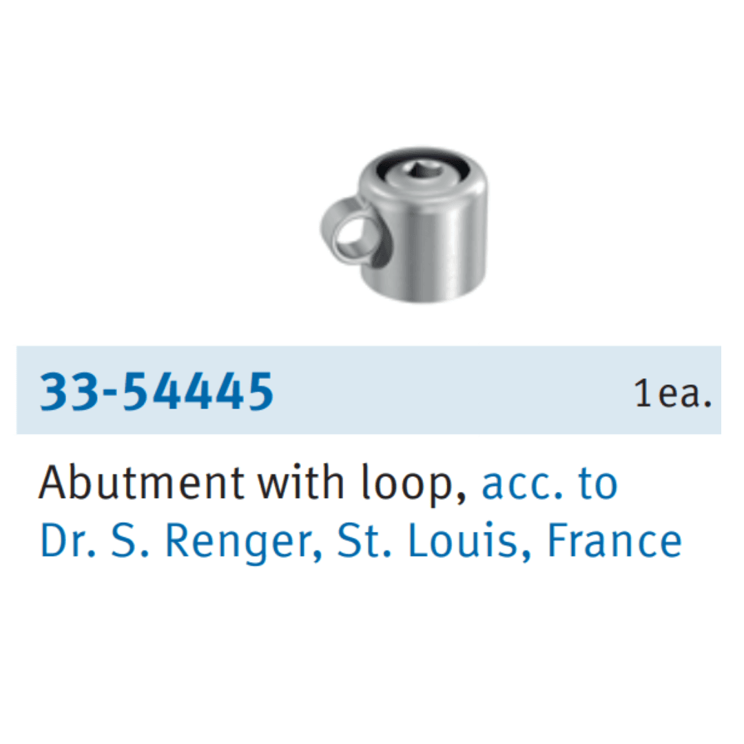 Abutment avec boucle, Dr. S. Renger, St. Louis, France